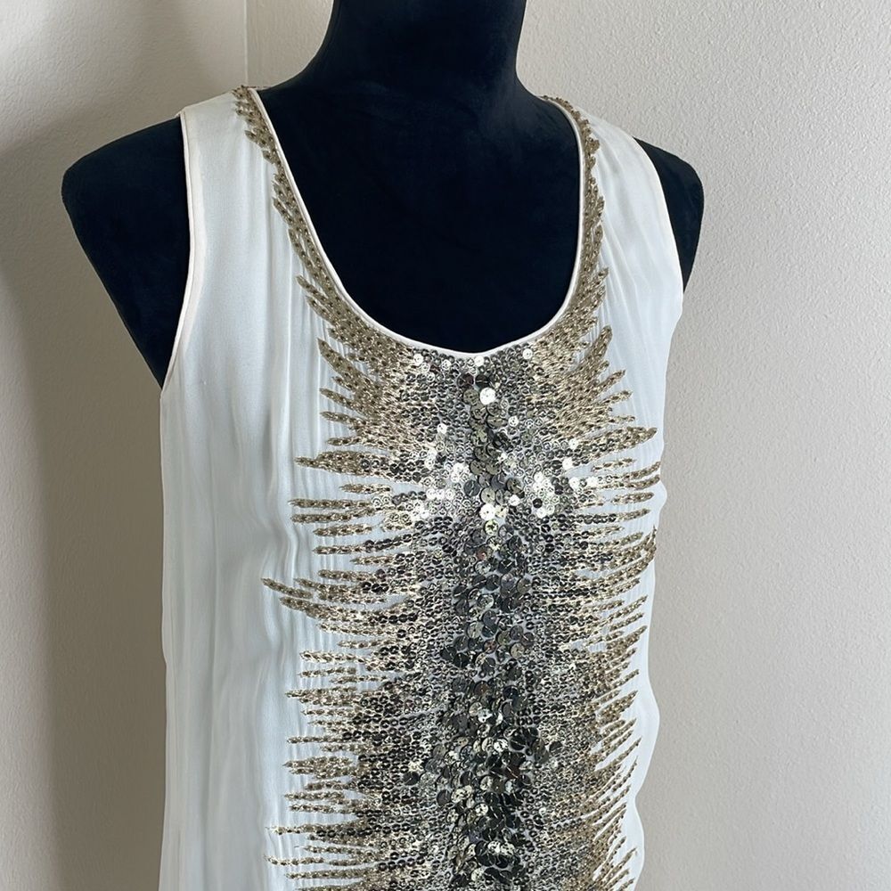 Adam sheer silk sequins mini dress - Picture 2 of 9